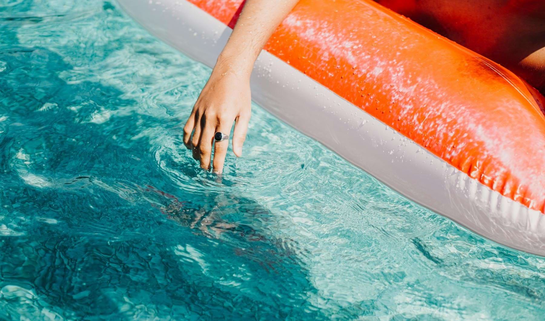 a person in a pool